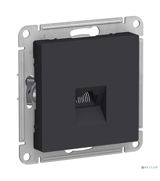 Механизм розетки компьютерной AtlasDesign RJ45 карбон SchE ATN001083