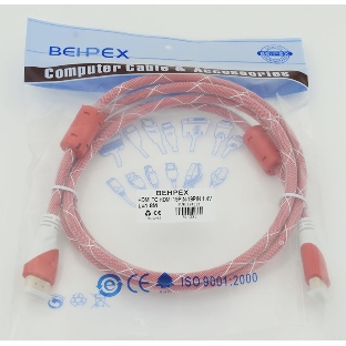 Кабель HDMI Ver.1.4 Red jack HDMI19 (m)/HDMI19 (m) 1.8м феррит.кольца позолоченные контакты
