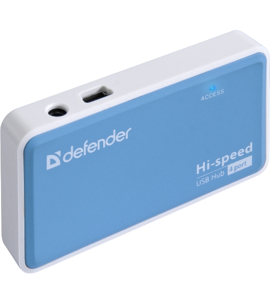 Концентратор USB Defender Quadro Power, USB, адаптер/через USB, блок питания