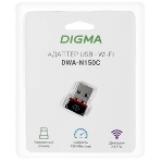Сетевой адаптер Wi-Fi Digma DWA-N150C N150 USB 2.0 (ант.внутр.) 1ант. (упак.:1шт), фото7