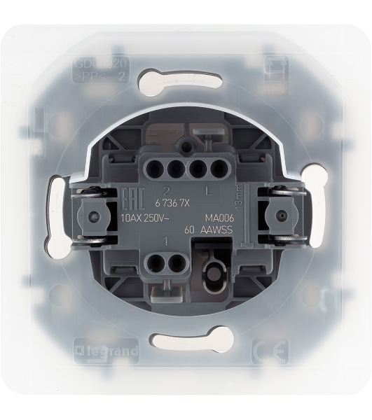 Переключатель IP44 10AX 250 В белый