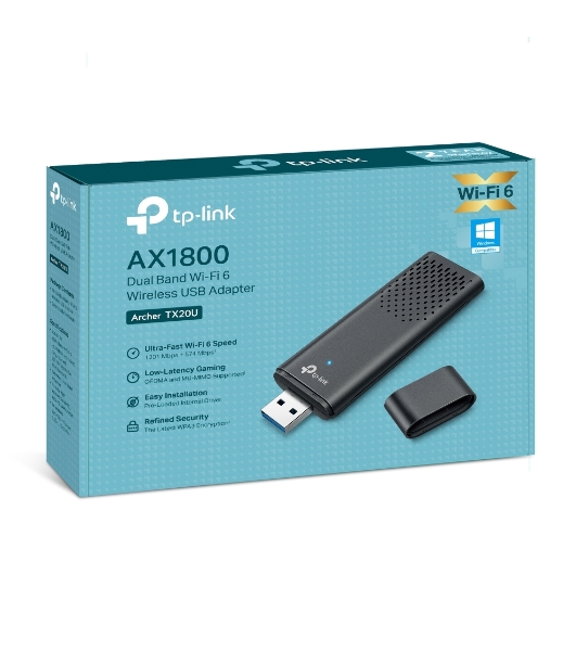 Двухдиапазонный USB-адаптер TP-Link Archer TX20U с поддержкой Wi-Fi AX1800