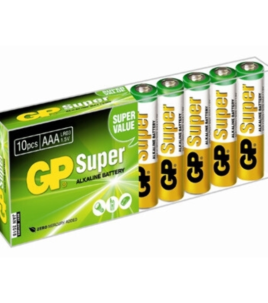 Батарея GP Super Alkaline 24A/IVI-2CR10 AAA (10шт) блистер