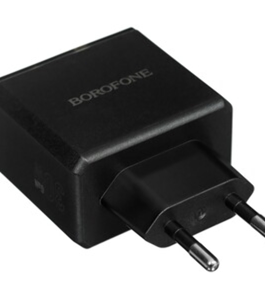 Сетевое зарядное устройство BOROFONE (6941991110689) BAS32A 1USB+1Type-C 3.0A QC3.0 PD 30W, черный
