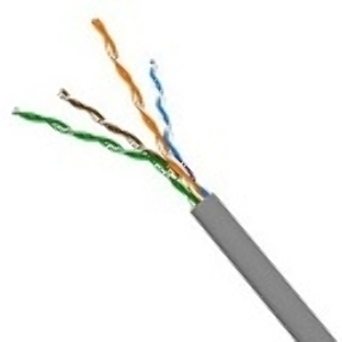 Кабель информационный Lanmaster TWT-5EFTP кат.5е SF/UTP общий экран в оплетке 4X2X24AWG PVC внутренний 305м серый