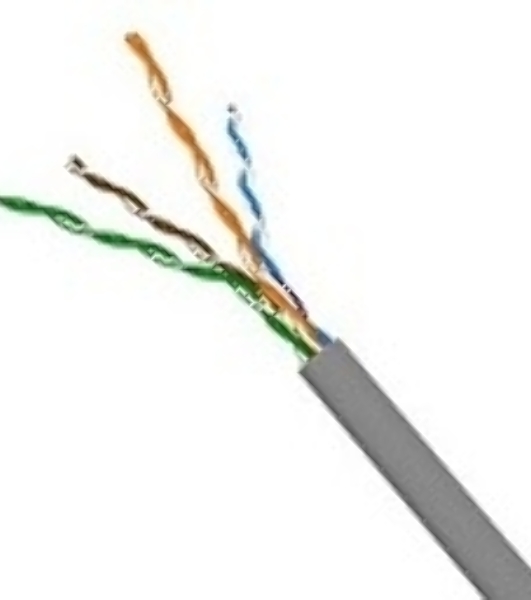 Кабель информационный Lanmaster TWT-5EFTP кат.5е SF/UTP общий экран в оплетке 4X2X24AWG PVC внутренний 305м серый