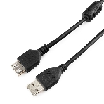 Кабель Gembird PRO USB 2.0 3.0м AM/AF позол.конт., фер.кол., пакет, фото3