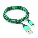 Кабель Gembird USB 2.0 Cablexpert AM/Lightning 8P, 1м, нейлоновая оплетка, алюминиевые разъемы, зеленый, пакет, фото4