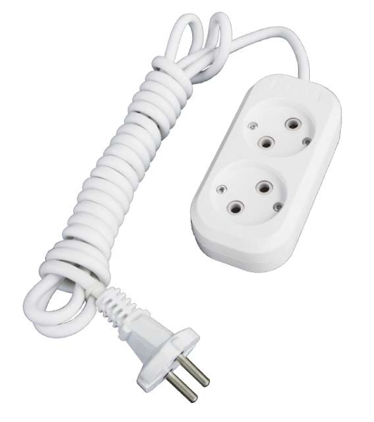 Удлинитель 2х2 м без заземл. 10А IP20 Е-202 АБС-пл. ПВС 2х0.75 UNIVersal 9631959