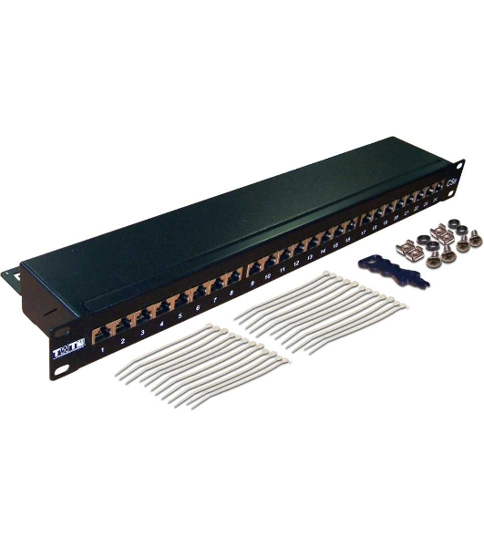 Патч-панель Lanmaster TWT-PP24STP/6 19' 1U 24xRJ45 кат.6 FTP