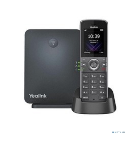 Телефон DECT-трубка Yealink W73P DECT (база W70B+трубка W73H) до 10 SIP-аккаунтов, до 10 трубок на базу, до 20 одноврем. Вызовов