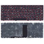 Клавиатура для ноутбука Lenovo V380 черная с красной рамкой, фото4