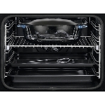Духовой шкаф Electrolux с паром SteamCrisp, основной цвет - нержавеющая сталь, сенсорное управление, цветной ЖК-дисплей, электронное регулирование времени и температуры, будильник, таймер отключения, отложенный старт, хромированные направляющие из нержавеющей стали Easy Entry , телескопические направляющие FlexiRunners (1 ур) с изменением высоты установки, 3 стекла, пиролитическая очистка, термощуп, плавное закрытие дверцы SoftClosing, Италия, фото4