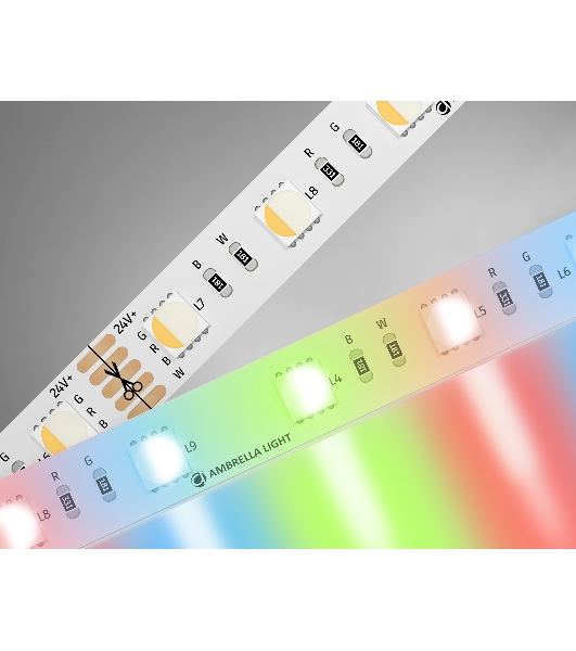 Светодиодная лента Ambrella light GS4402 5050 60Led /10W m/ 24V IP20 RGBW+4500K/ 5000*10*1.87mm (5 конт.)