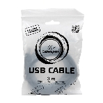 Кабель Gembird PRO USB 2.0 3.0м AM/AF позол.конт., фер.кол., пакет, фото4