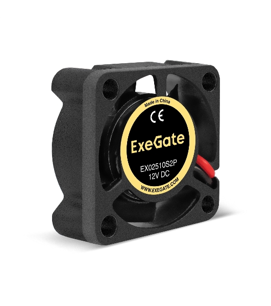Вентилятор для корпуса ExeGate EX02510S2P черный, 25 мм, 10000 об/мин, 22 дБ, 2 pin