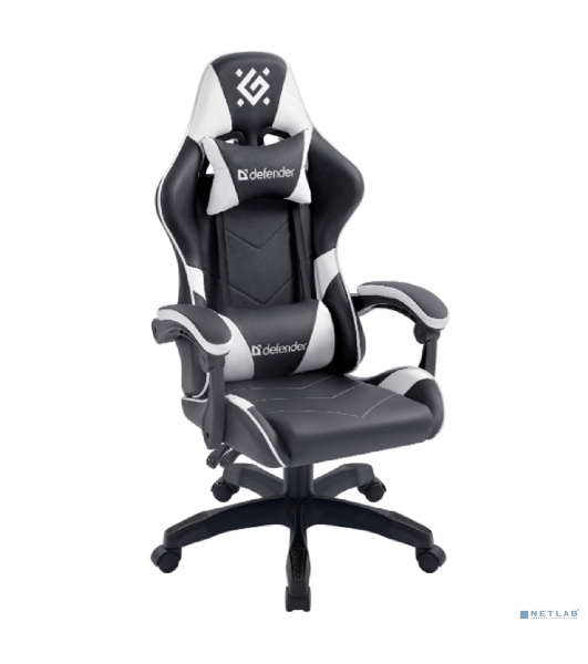 Кресло игровое Defender Companion черный/белый, класс 3, металл, PU
