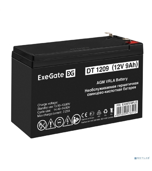 Аккумуляторная батарея ExeGate DT 1209 (12V 9Ah, клеммы F2)