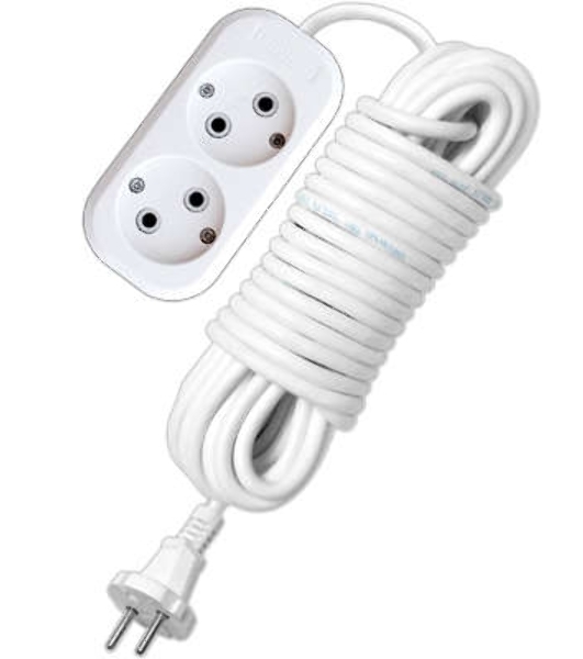 Удлинитель 2х10 м без заземл. 10А IP20 Е-202 АБС-пл. ПВС 2х0.75 UNIVersal 9634265