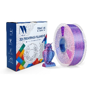 Филамент NVPrint Silk PLA+ Red/Blue для 3D печати диаметр 1.75мм длина 330 метров масса 1 кг