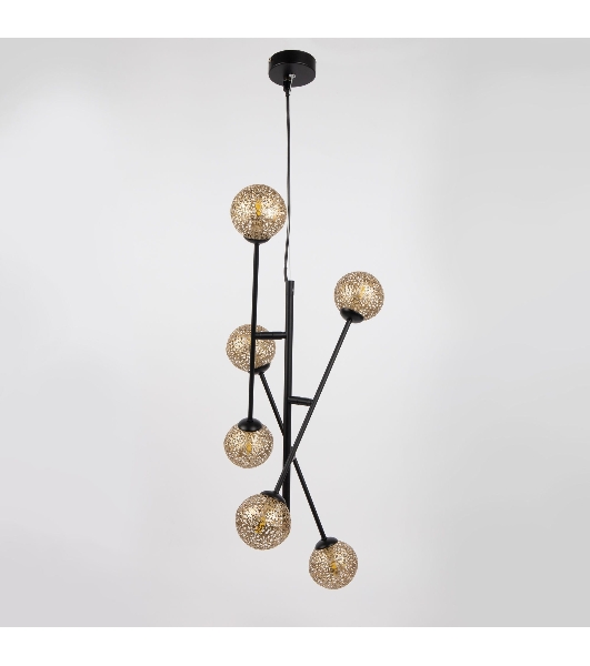 Светильник подвесной HIPER H819-0 6G96Вт BLACK/GOLD