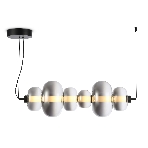 Подвесной светодиодный светильник Ambrella light LH11072 BK/SM черный/дымчатый 36W 3000K 745*230*230, фото8