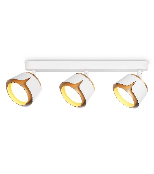 Светильник Ambrella light TN71235/3 WH/GD белый/золото GX53/3 380*100*147
