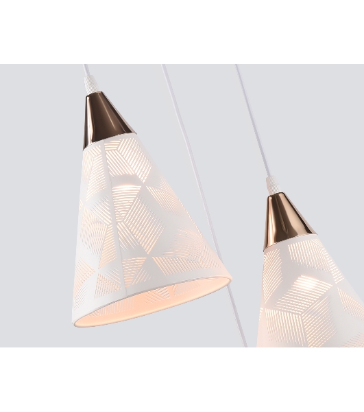 Светильник Ambrella light TR8433/3 WH/FGD белый/золото E27/3 max 40W D360*800