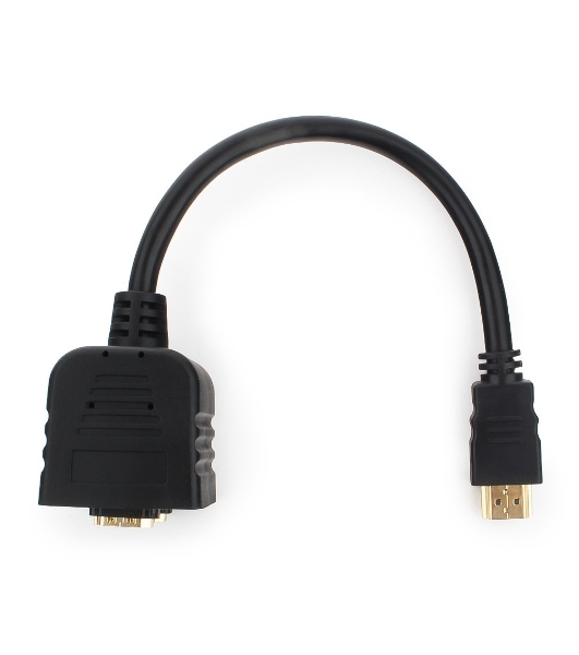 Разветвитель HDMI Cablexpert DSP-2PH4-002, HD19F/2x19F, 1 компьютер => 2 монитора, пасcивный, Full-HD, 3D, 1.4v