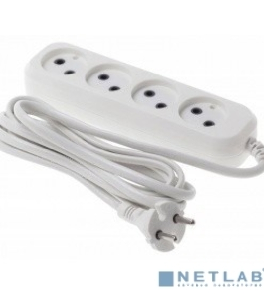 Сетевой удлинитель Buro BU-PSL4.5/W 5 м (4 розетки) белый (пакет ПЭ)