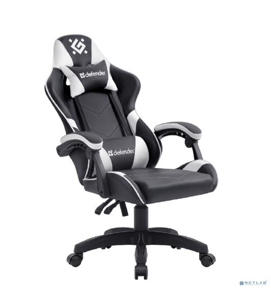 Кресло игровое Defender Companion черный/белый, класс 3, металл, PU