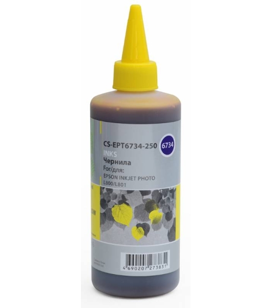 Чернила Cactus CS-EPT6734-250 желтый 250мл для Epson L800/L810/L850/L1800