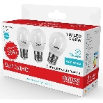 Лампа светодиодная Gauss LED Elementary Шар 7W E27 4100K 1/40 (3 лампы в упаковке), фото3