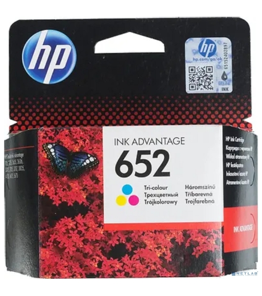 Картридж струйный HP 652 F6V24AE многоцветный, 200 стр., для HP DJ IA 1115/2135/3635/4535/3835/4675