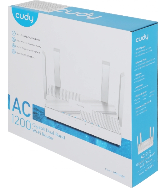 Роутер беспроводной Cudy WR1300E AC1200 10/100/1000 белый