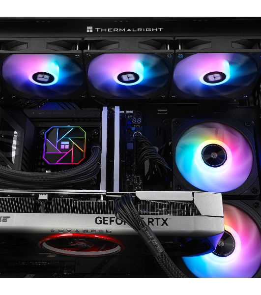 Система жидкостного охлаждения Thermalright Aqua Elite 360 V3 ARGB Soc-AM5/AM4/1151/1200/2066/1700 черный 4-pin 25.6dB Al Ret (A-ELITE-BL-360-ARGB-V3)