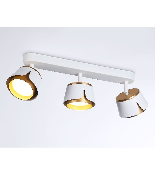 Светильник Ambrella light TN71235/3 WH/GD белый/золото GX53/3 380*100*147