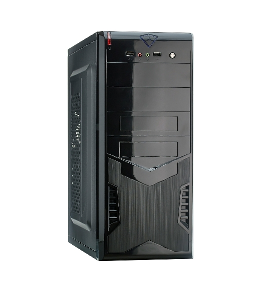 Компьютерный корпус Miditower ExeGate EX280386RUS CP-604 Black, ATX, (CP350W, 80мм), 2хUSB, Audio