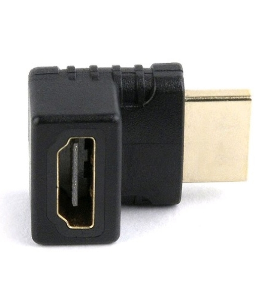 Переходник HDMI-HDMI Cablexpert A-HDMI270-FML, 19F/19M, угловой соединитель 270 градусов, золотые разъемы, пакет