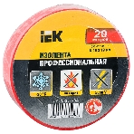 Изолента IEK UIZ-20-10-K04 0,18х19 мм красная 20 метров, фото5