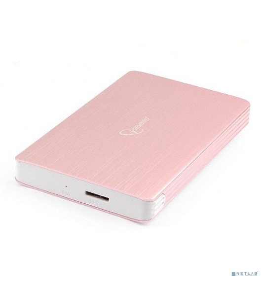 Внешний корпус 2.5' Gembird EE2-U3S-65, розовое золото, USB 3.0, SATA, алюминий