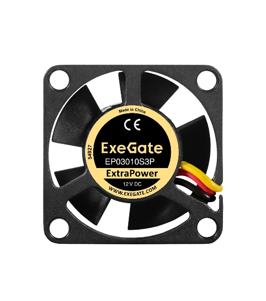 Вентилятор для корпуса ExeGate ExtraPower EP03010S3P черный, 30 мм, 10500 об/мин, 29 дБ, 3 pin