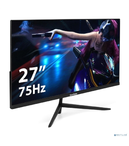 Монитор 27' ExeGate ProSmart EZ2707CA IPS 1920x1080, 75 Гц, 5 мс, 16:9, 250 кд/м², 2xHDMI, 1xDP, 1x3.5 мм, 2x3 Вт, черный