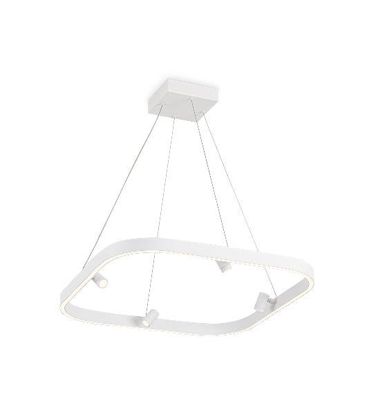 Подвесной светодиодный светильник Ambrella light FL5802/1+4 WH белый 50W 3000K/4200K/6400K 600*600*1200 (без ПДУ)