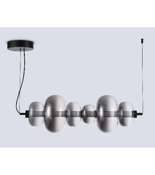 Подвесной светодиодный светильник Ambrella light LH11072 BK/SM черный/дымчатый 36W 3000K 745*230*230