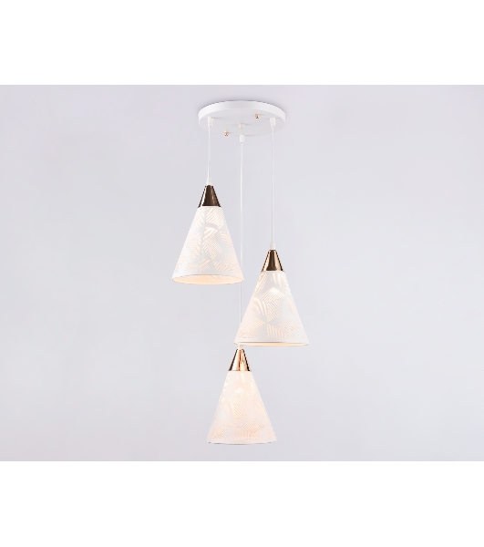 Светильник Ambrella light TR8433/3 WH/FGD белый/золото E27/3 max 40W D360*800