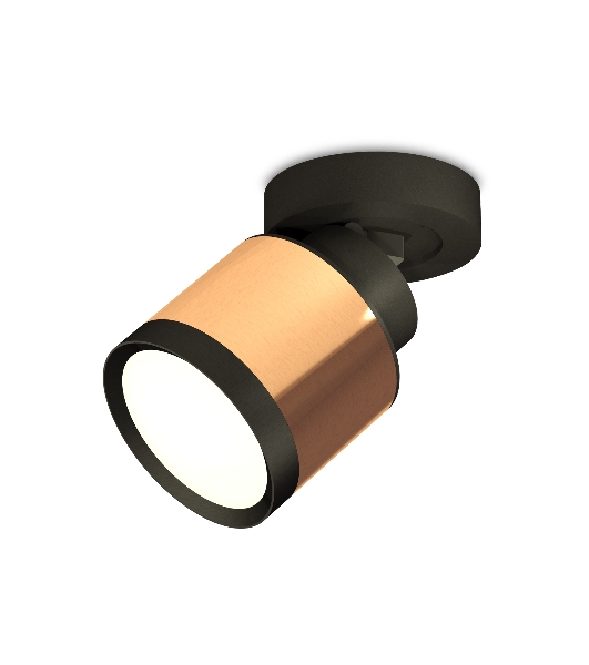 Светильник Ambrella Light XM8122001 PPG/SBK/PBK золото розовое полированное/черный песок/черный полированный GX53