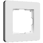 Рамка на 1 пост Split (белый/черный, soft-touch) W0013068, фото 1