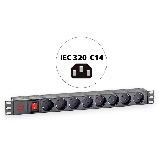 Блок распределения питания Sysmatrix PD 0802.000 гор.размещ. 8xSchuko базовые 16A C14