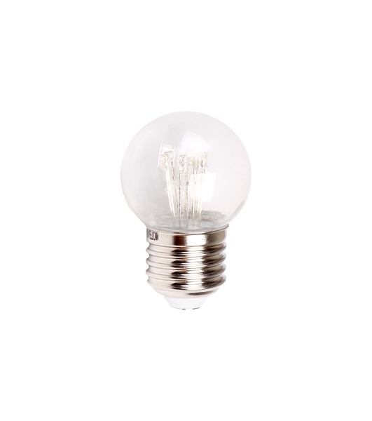 Лампа накаливания шар Neon-night e27 6 LED Ø45мм - синяя, прозрачная колба, эффект лампы накаливания
